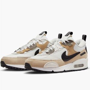 Nike Women’s Air Max 90s Futura - White, Black and Tan | Size 12